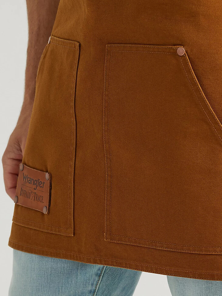 tablier wrangler x buffalo trace kilderkin en peau de buffle
