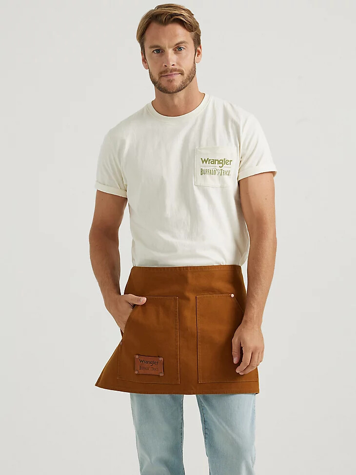 tablier wrangler x buffalo trace kilderkin en peau de buffle