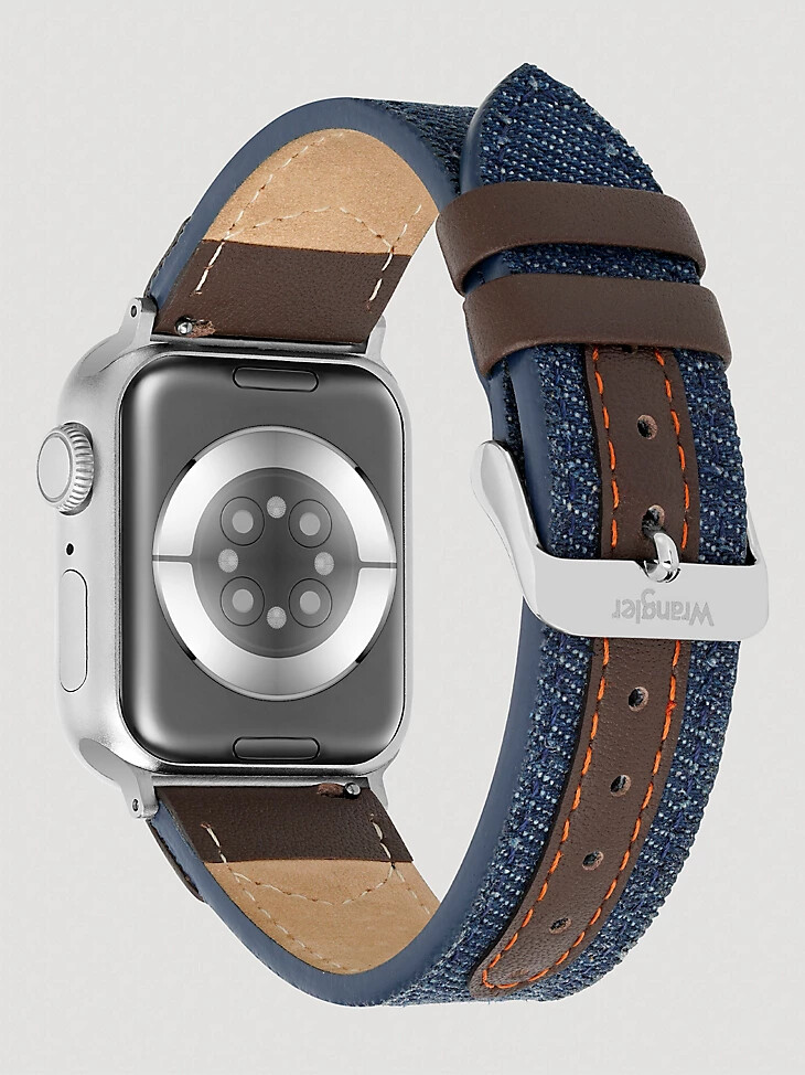 bracelet de montre universel en cuir et denim
