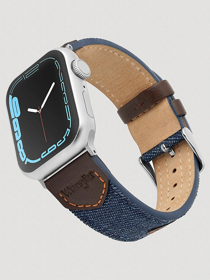 bracelet de montre universel en cuir et denim