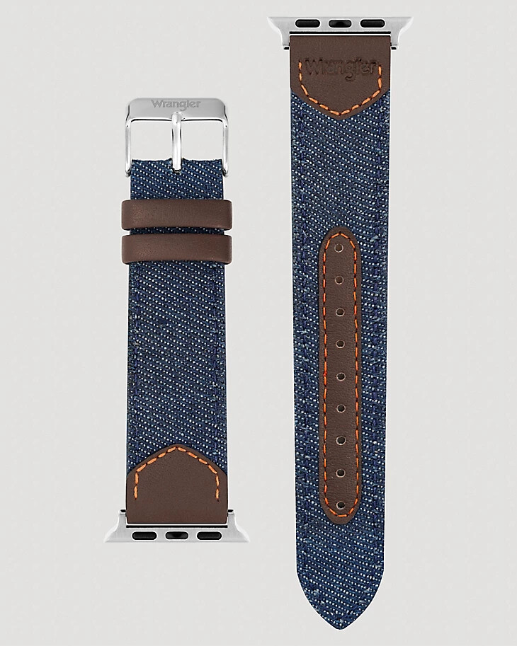 bracelet de montre universel en cuir et denim