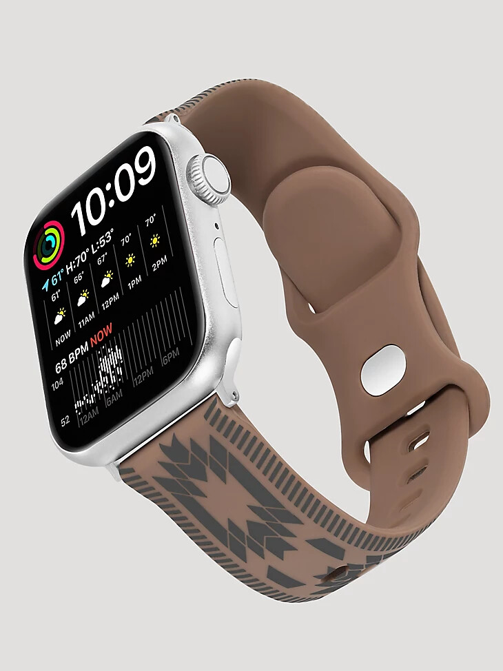 bracelet de montre universel en silicone marron style sud-ouest