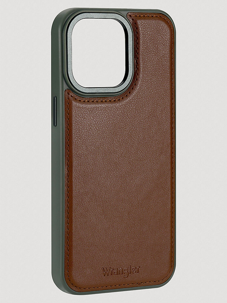 Étui en cuir marron pour smartphone
