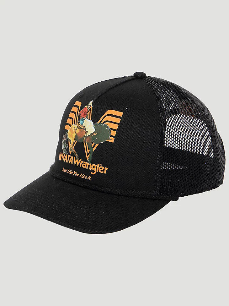 casquette trucker wrangler x whataburger saddle up noire