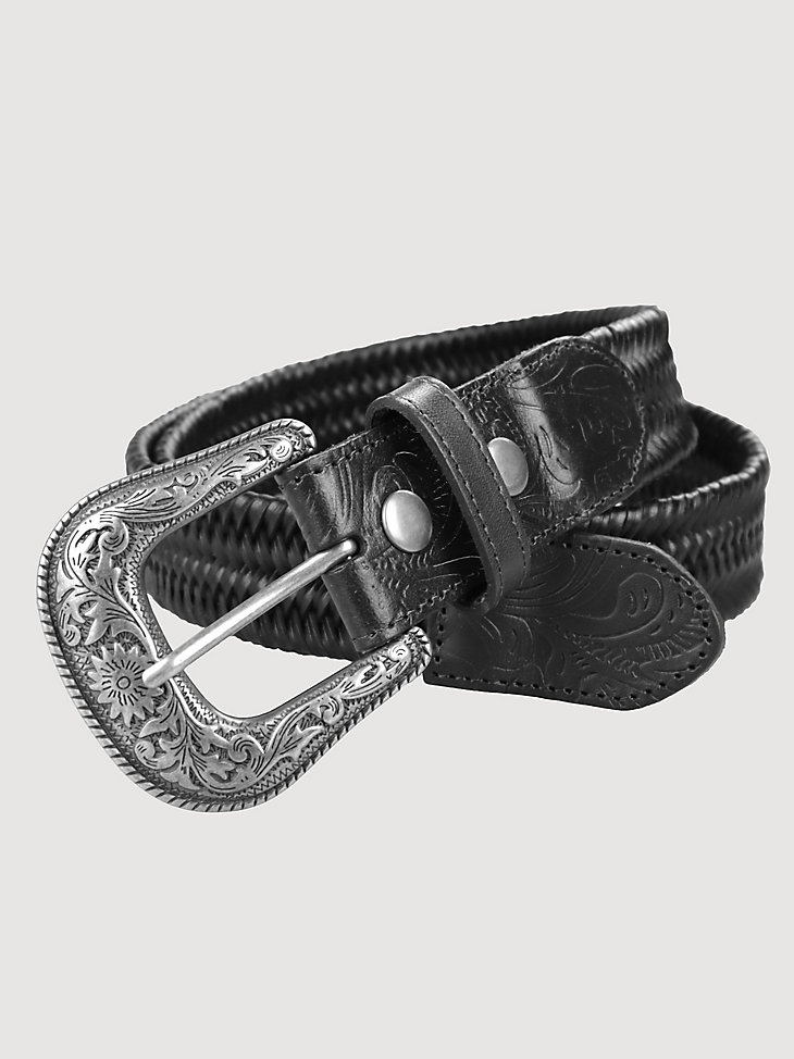 ceinture extensible tressée wrangler pour homme noire
