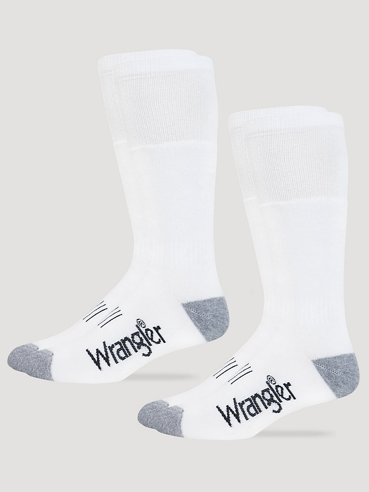chaussettes pour bottes wellington homme - lot de 2 paires blanches