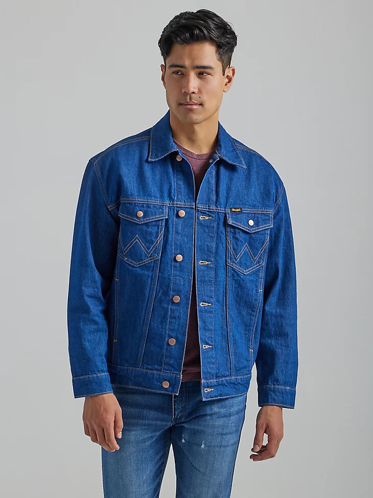 veste wrangler heritage anti-fit pour homme bleue