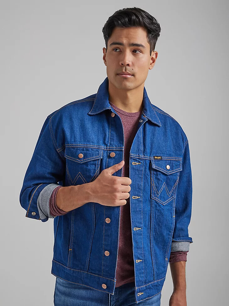 veste wrangler heritage anti-fit pour homme bleue