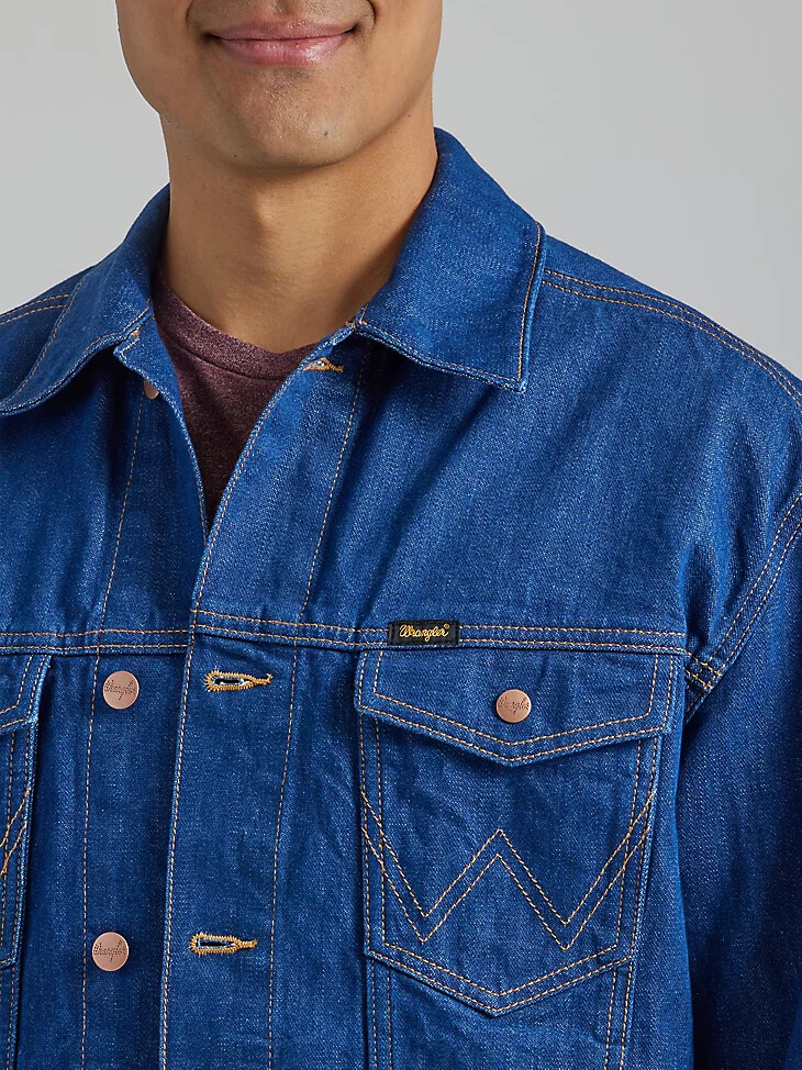 veste wrangler heritage anti-fit pour homme bleue