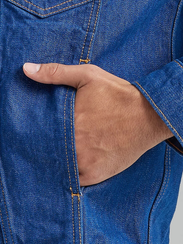 veste wrangler heritage anti-fit pour homme bleue