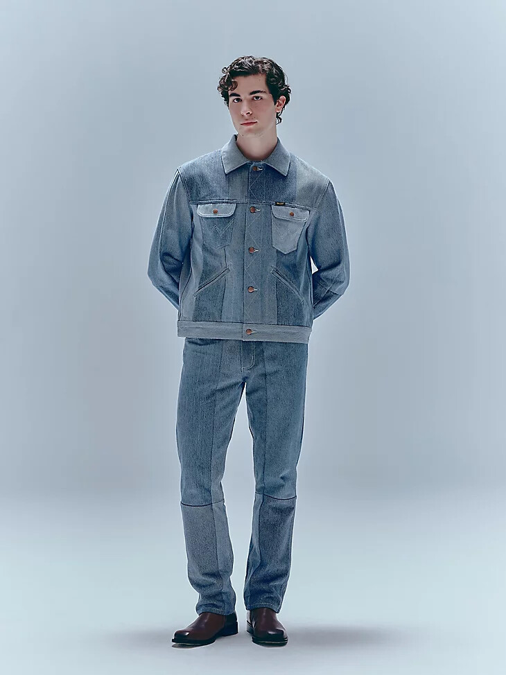 veste wrangler x beyond retro icons délavage clair