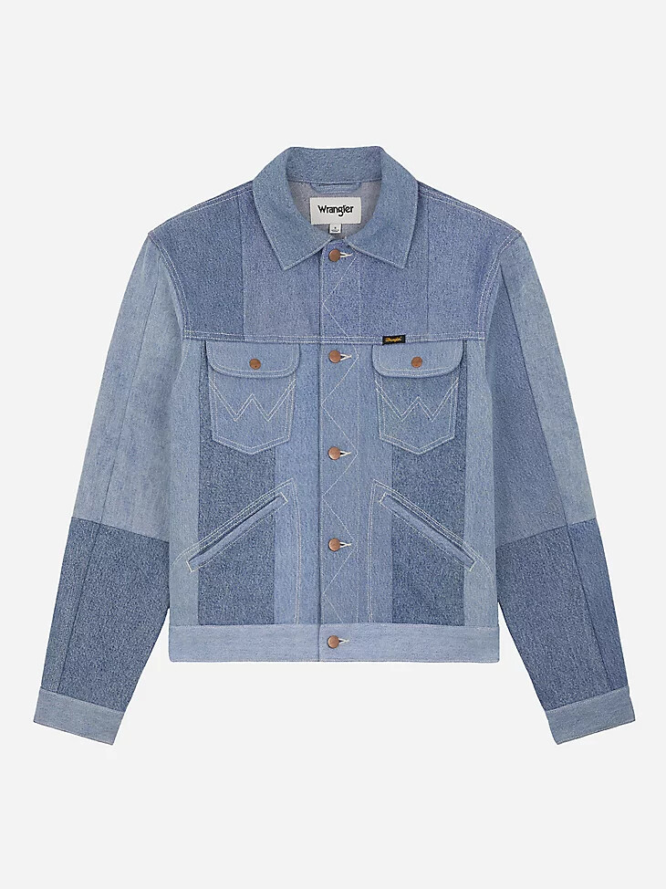 veste wrangler x beyond retro icons délavage clair