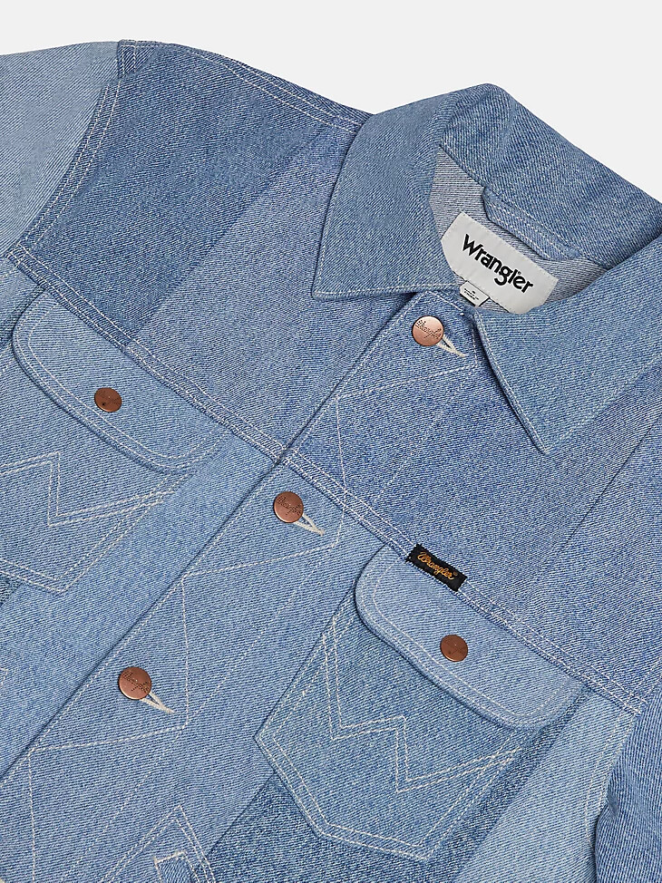 veste wrangler x beyond retro icons délavage clair