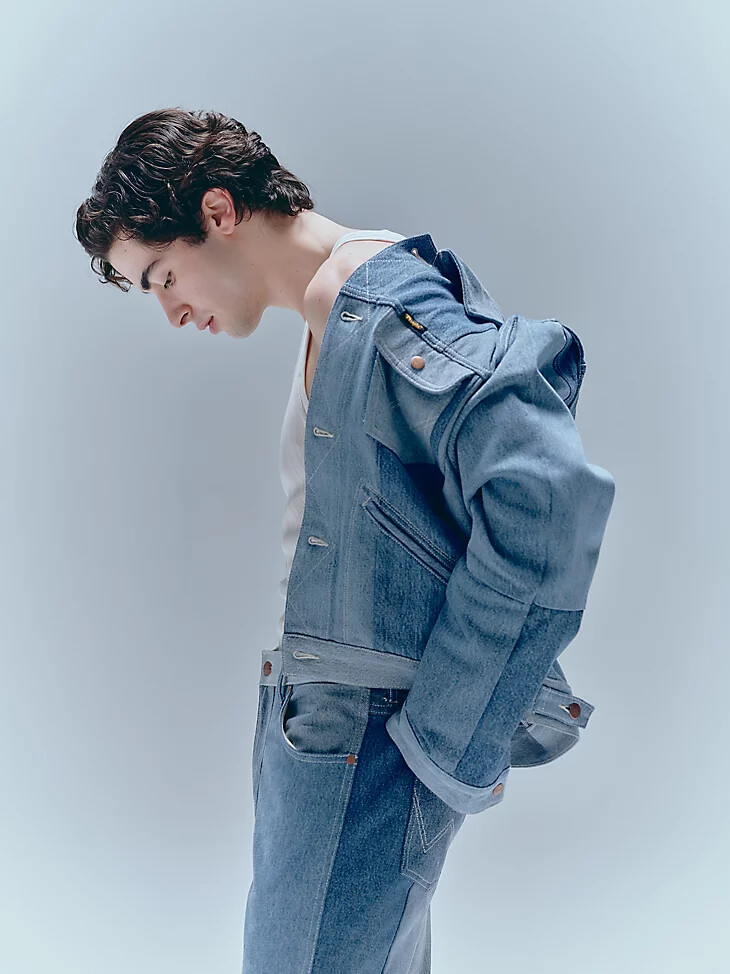 veste wrangler x beyond retro icons délavage clair