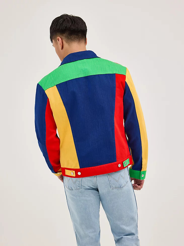 veste en denim wrangler x happy socks daze multicolore