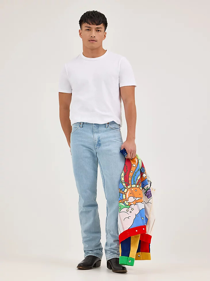 veste en denim wrangler x happy socks daze multicolore