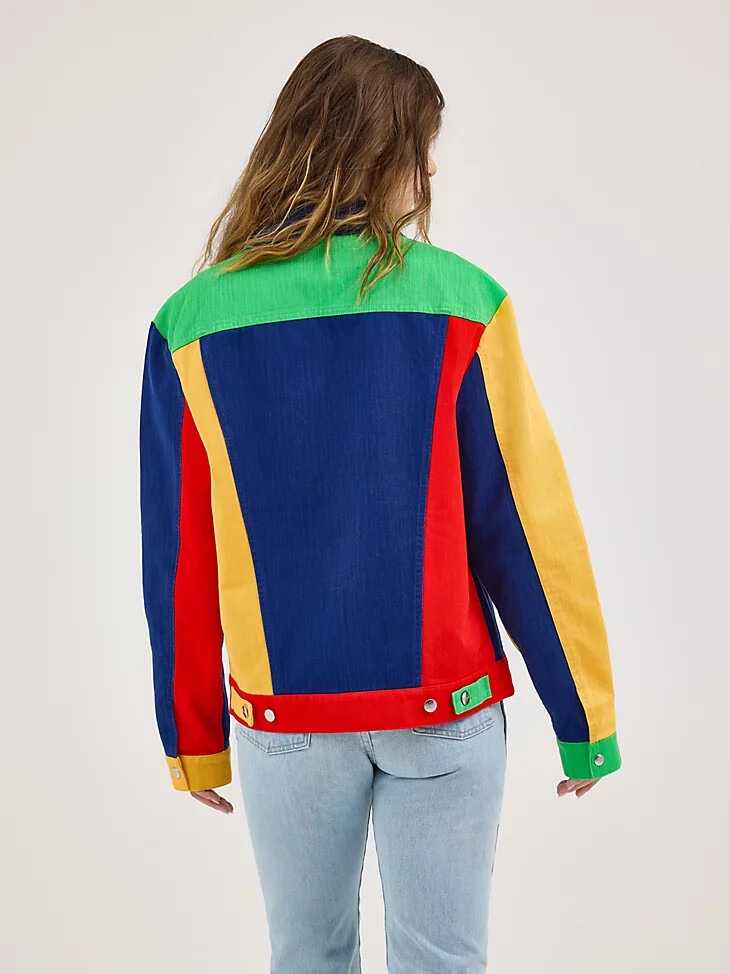 veste en denim wrangler x happy socks daze multicolore