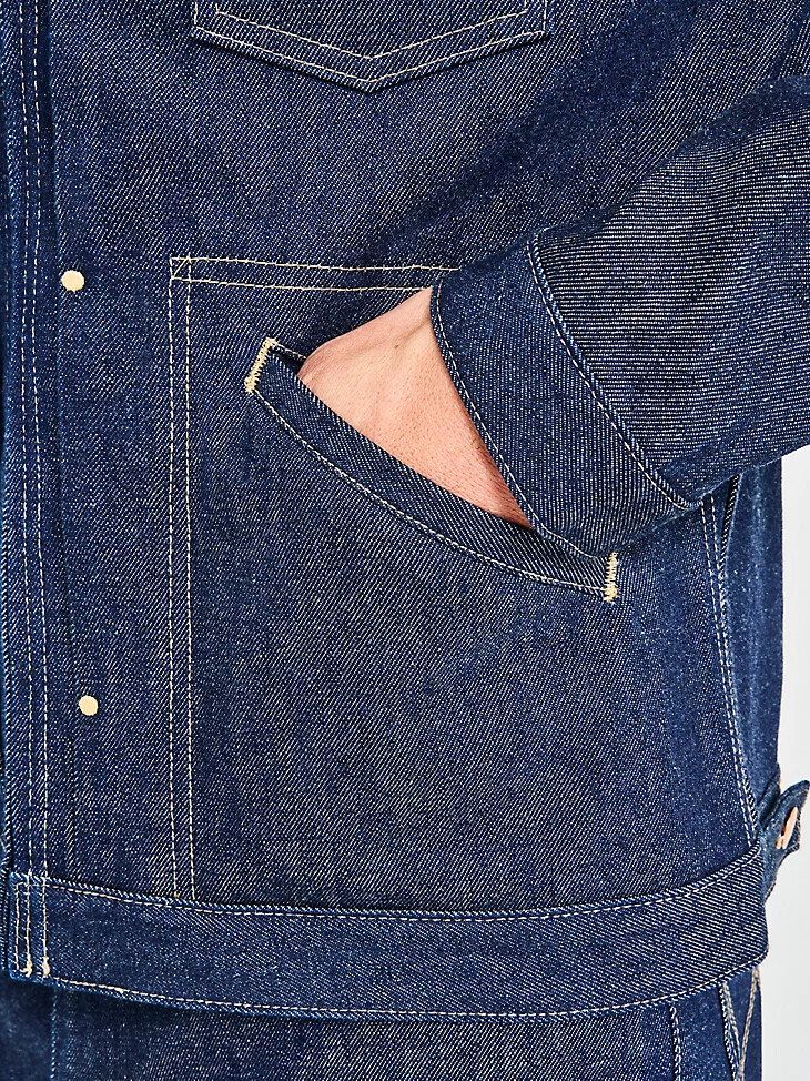 veste cone denim white oak selvedge pour homme indigo brut