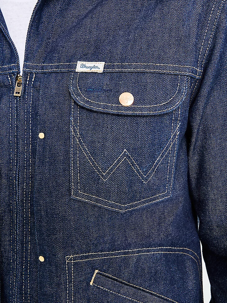 veste cone denim white oak selvedge pour homme indigo brut