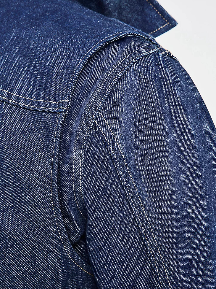 veste cone denim white oak selvedge pour homme indigo brut