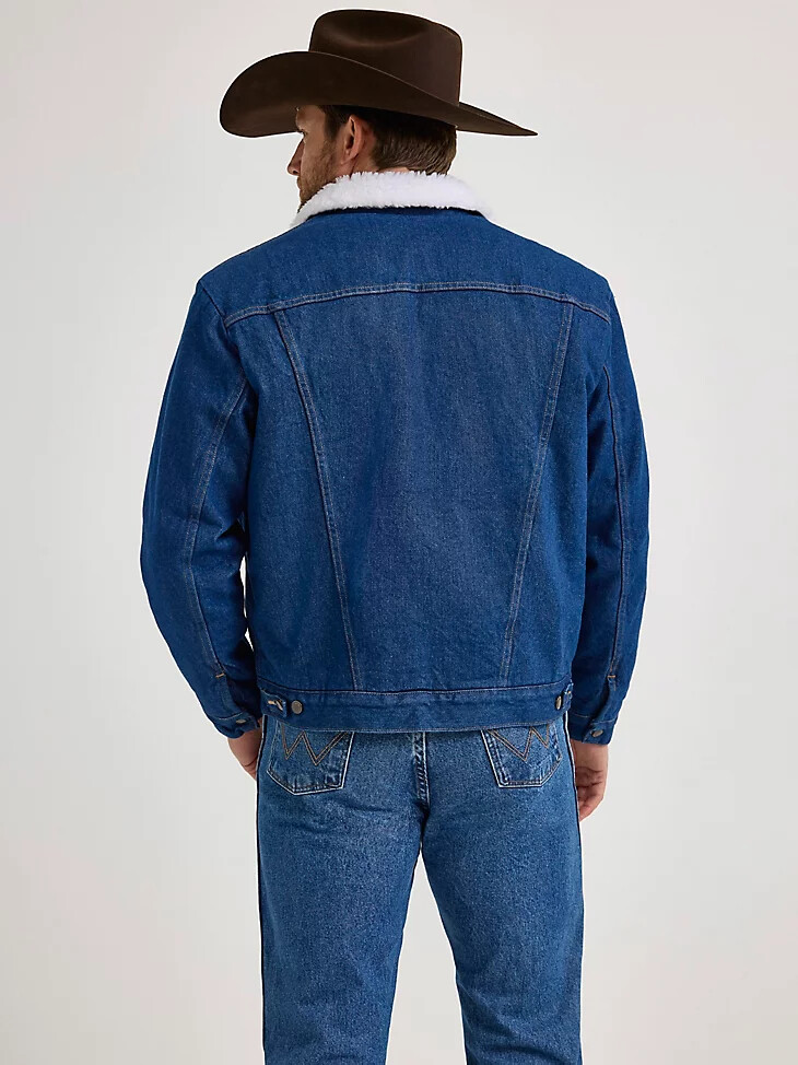 veste en jean wrangler western doublée sherpa