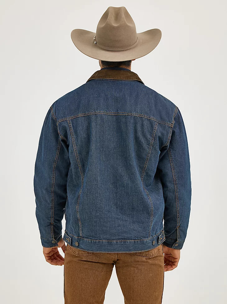 veste en jean wrangler doublée couverture rustique