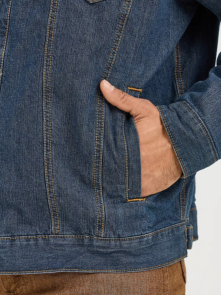veste en jean wrangler doublée couverture rustique