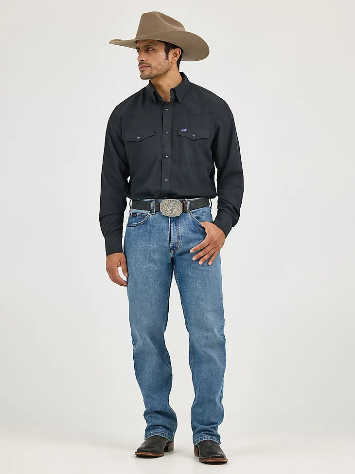 jean wrangler 20x active flex relaxed fit pour homme bleu amiral