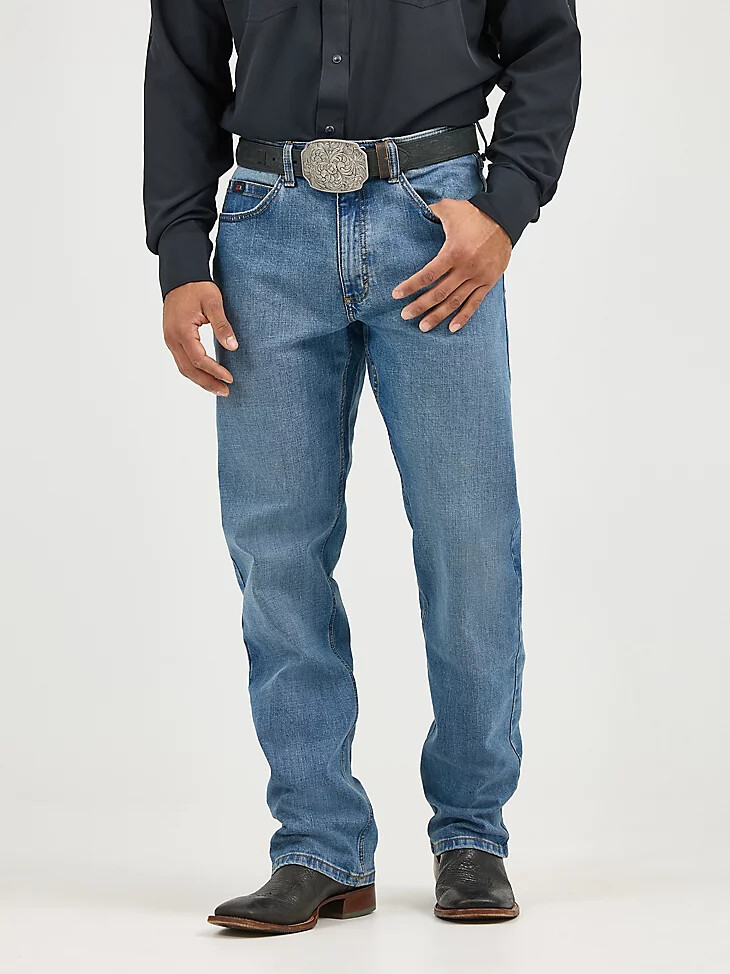 jean wrangler 20x active flex relaxed fit pour homme bleu amiral