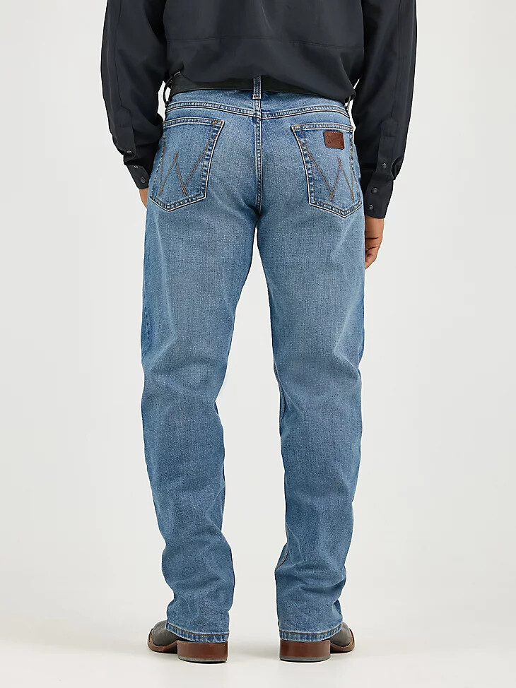 jean wrangler 20x active flex relaxed fit pour homme bleu amiral
