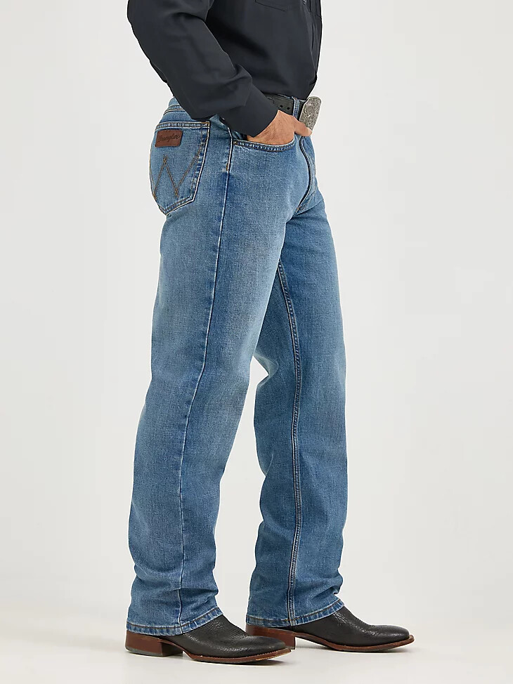 jean wrangler 20x active flex relaxed fit pour homme bleu amiral