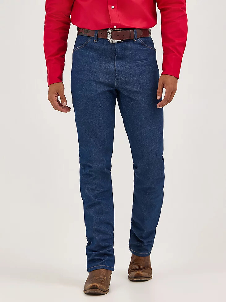 jean wrangler cowboy cut coupe slim rigide indigo rigide