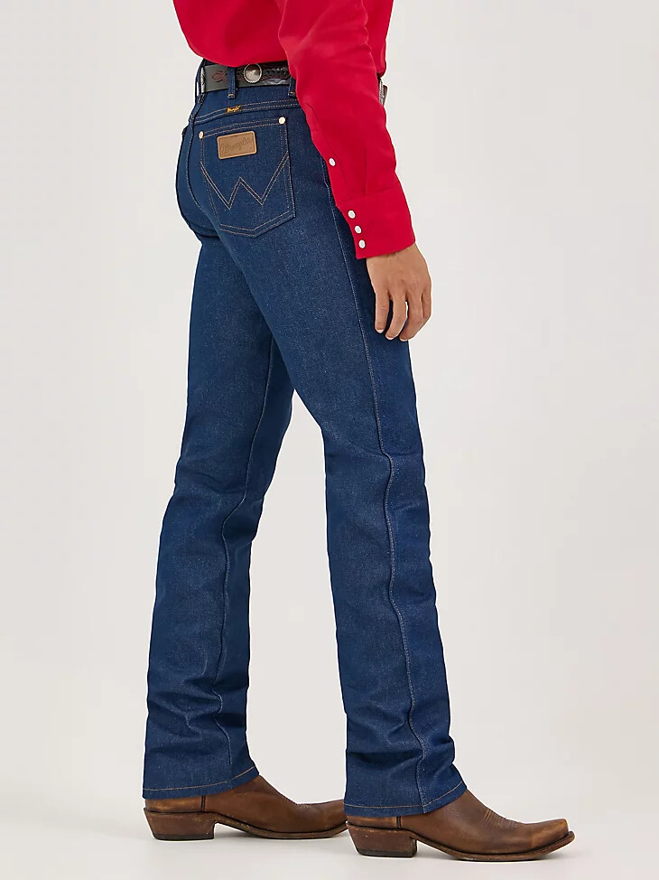 jean wrangler cowboy cut coupe slim rigide indigo rigide