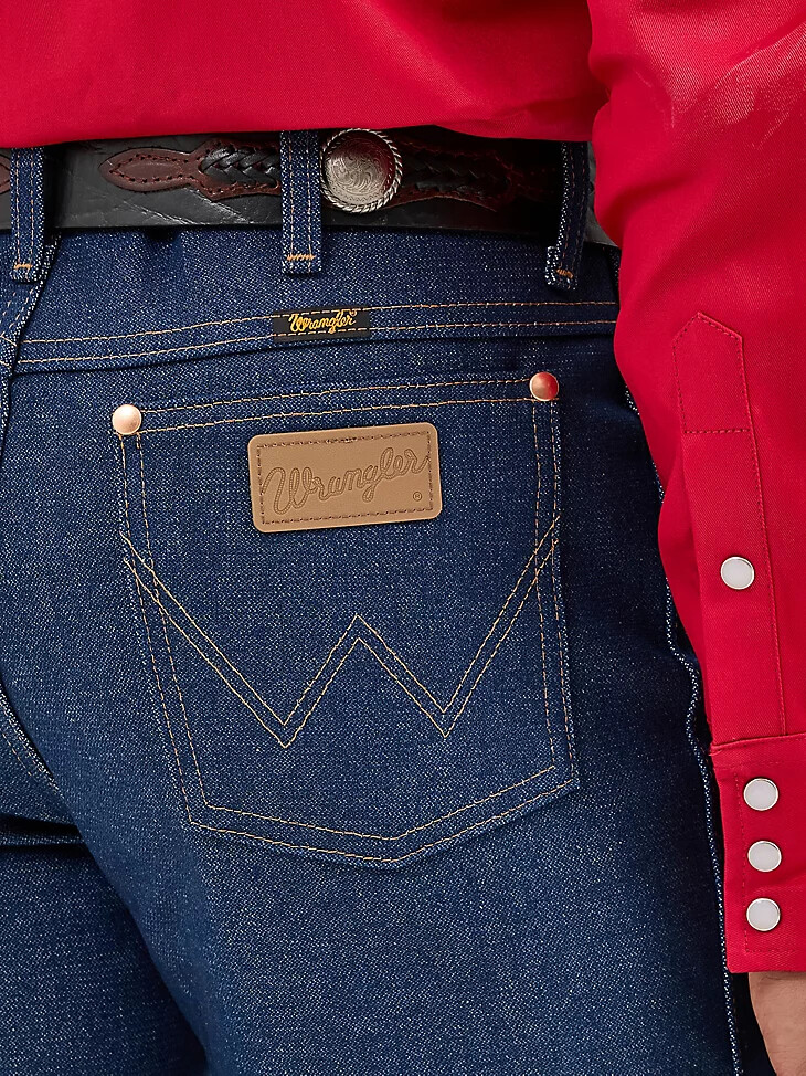 jean wrangler cowboy cut coupe slim rigide indigo rigide