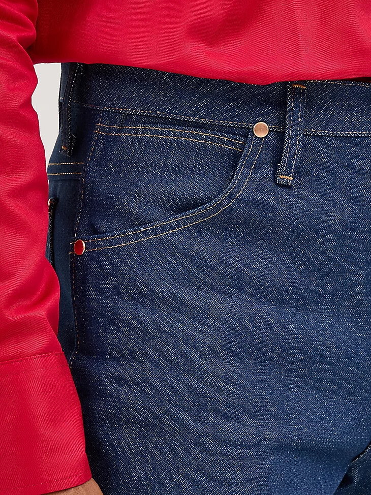 jean wrangler cowboy cut coupe slim rigide indigo rigide