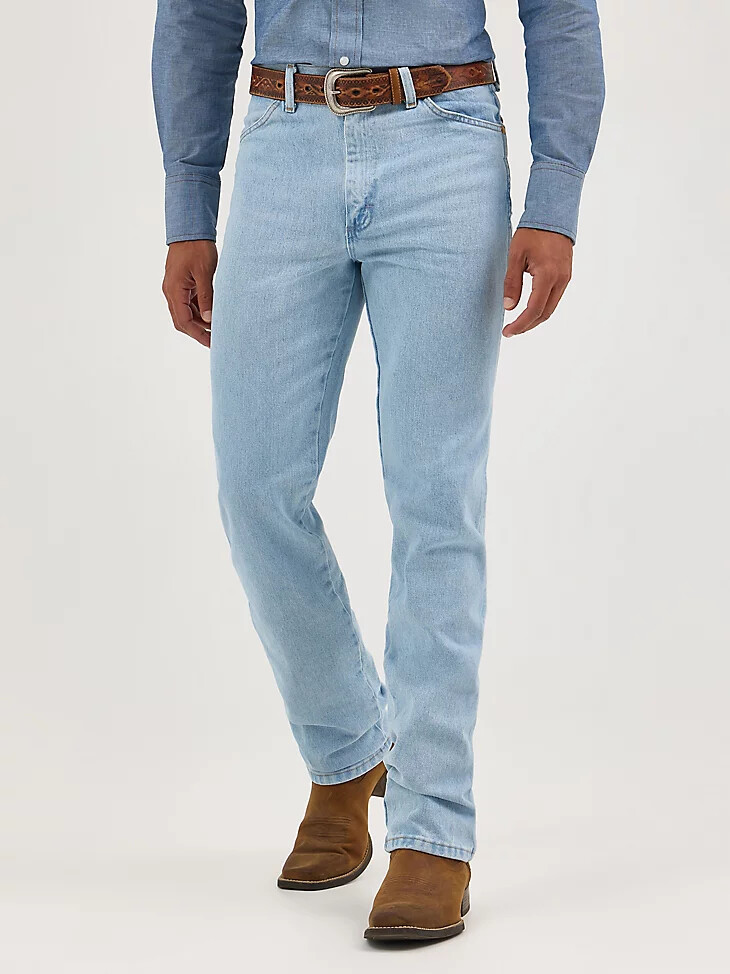jean wrangler cowboy cut slim fit décoloré