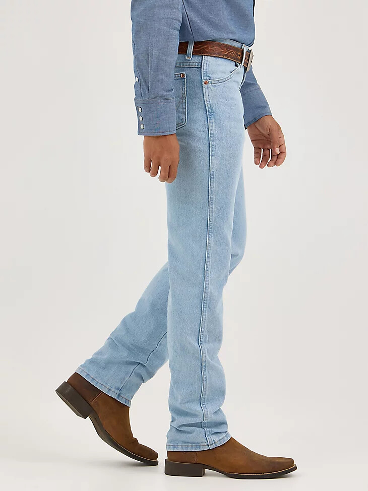jean wrangler cowboy cut slim fit décoloré