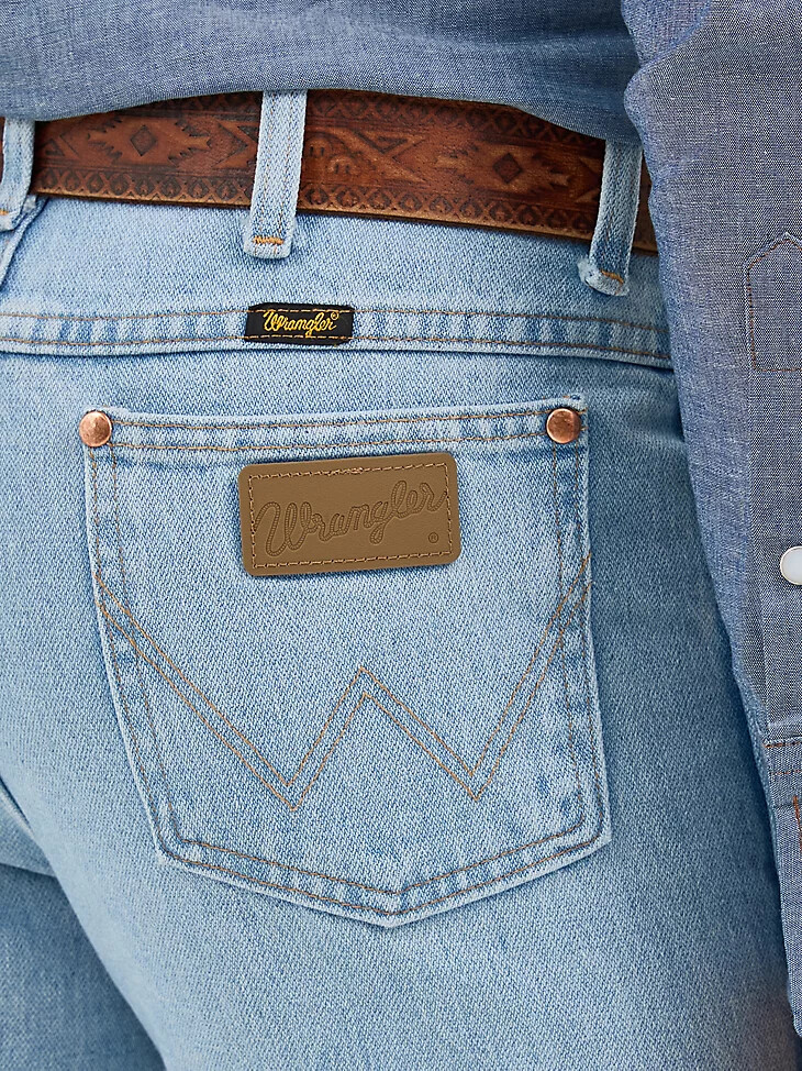 jean wrangler cowboy cut slim fit décoloré