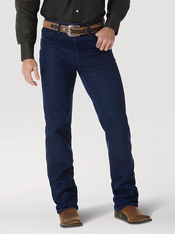 jean wrangler cowboy cut stretch slim fit indigo stretch