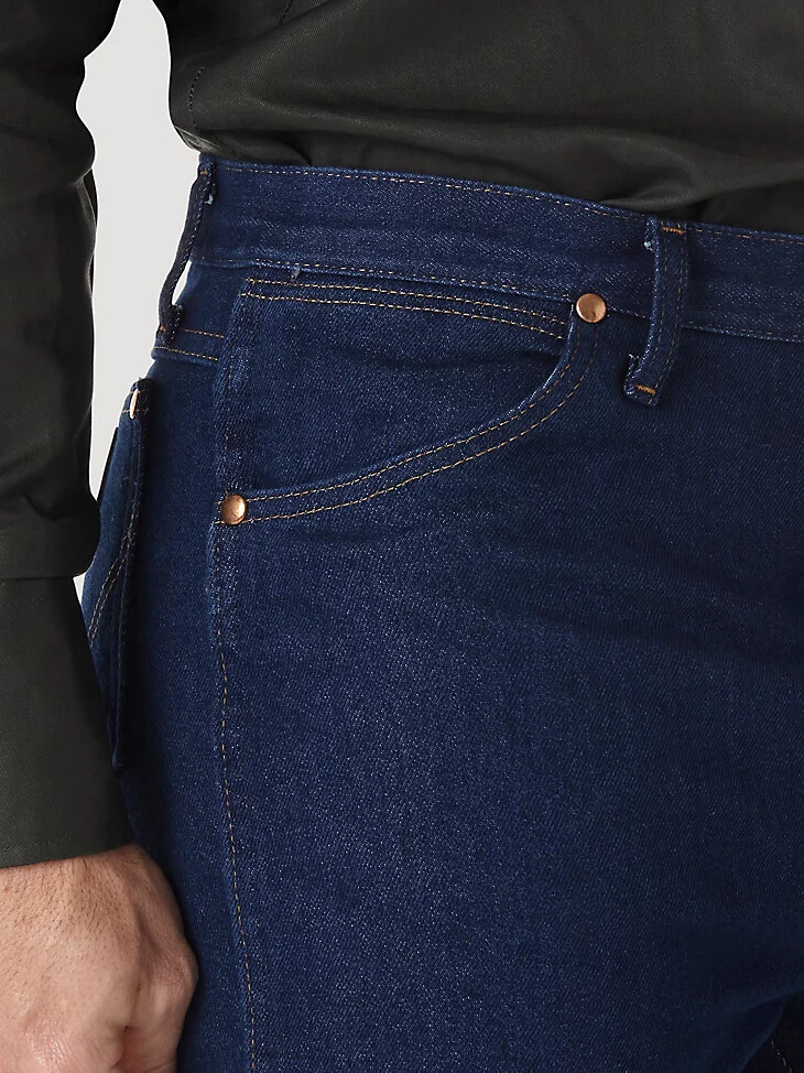 jean wrangler cowboy cut stretch slim fit indigo stretch