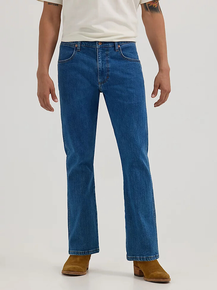 jean bootcut homme délavage cowboy clair