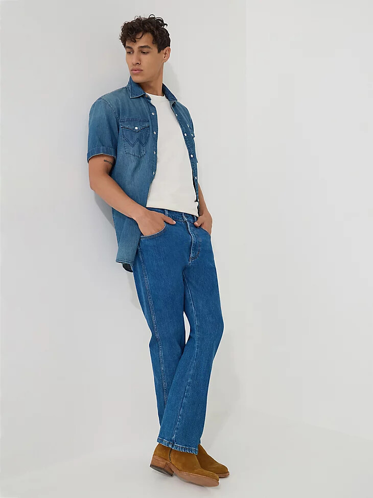 jean bootcut homme délavage cowboy clair