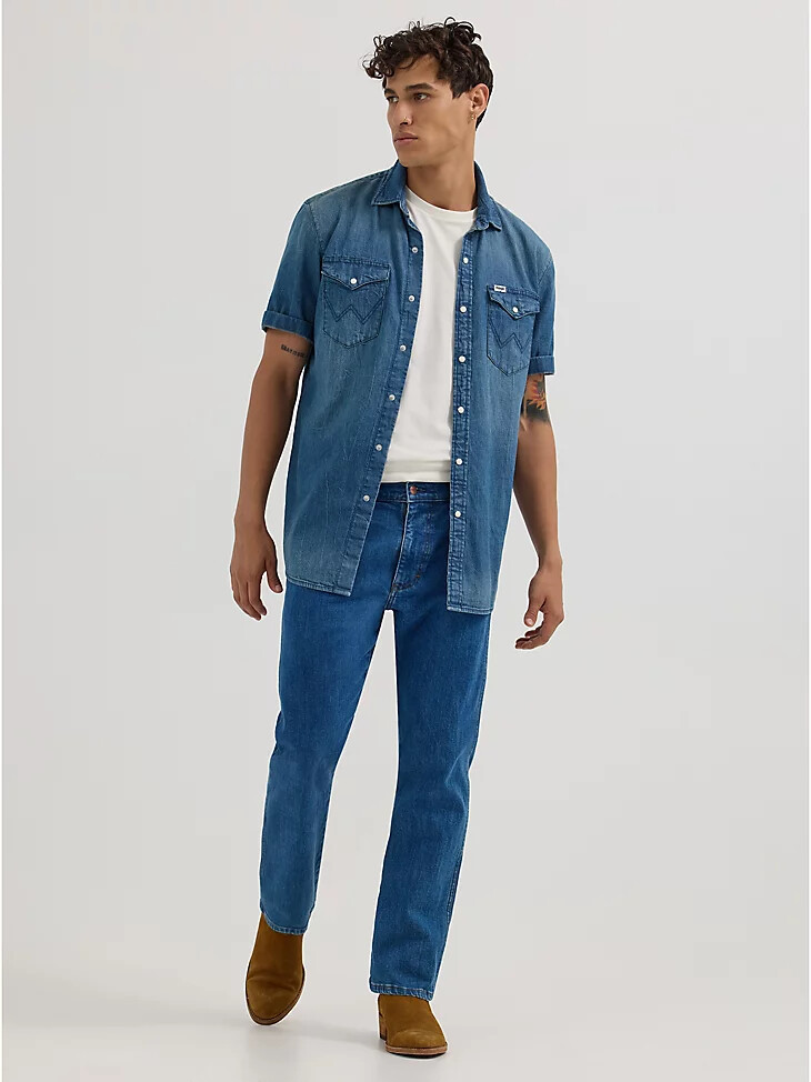 jean bootcut homme délavage cowboy clair