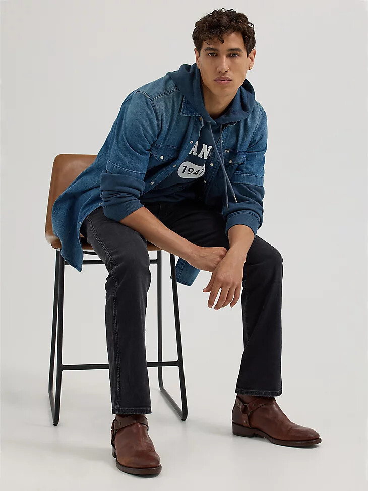jean bootcut pour homme night fever noir