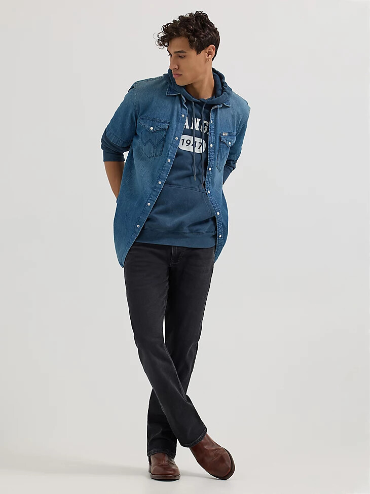 jean bootcut pour homme night fever noir