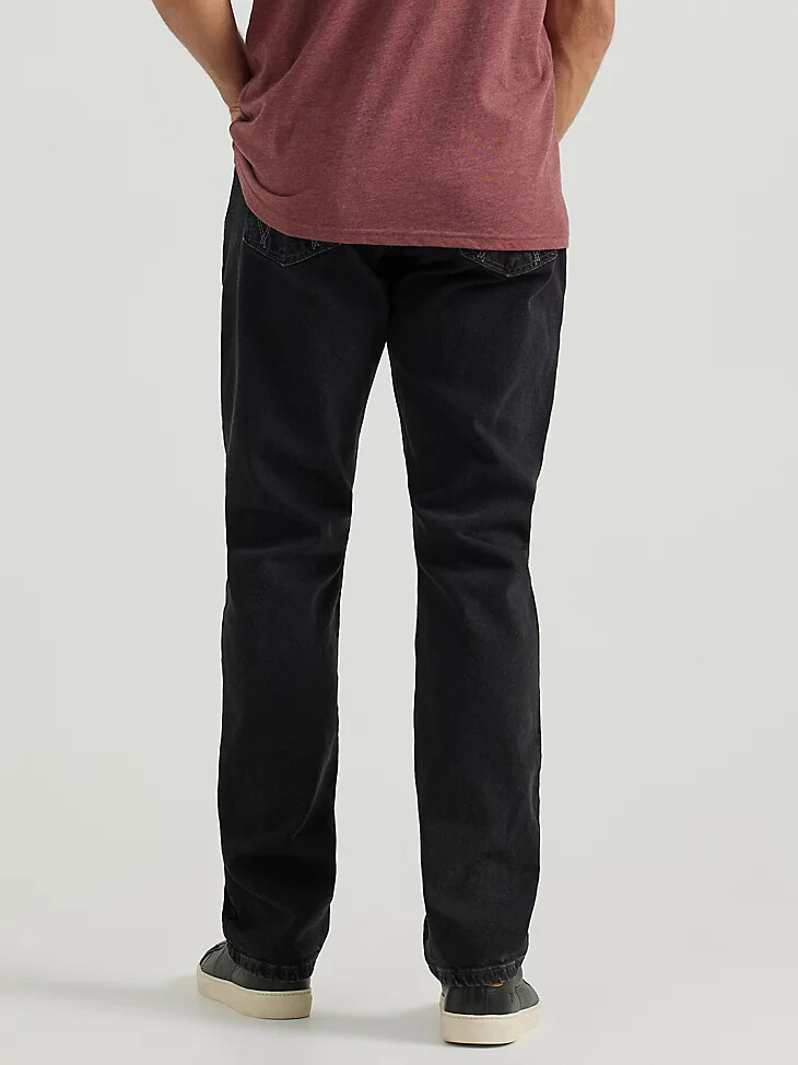jean homme coupe athlétique flex noir délavé