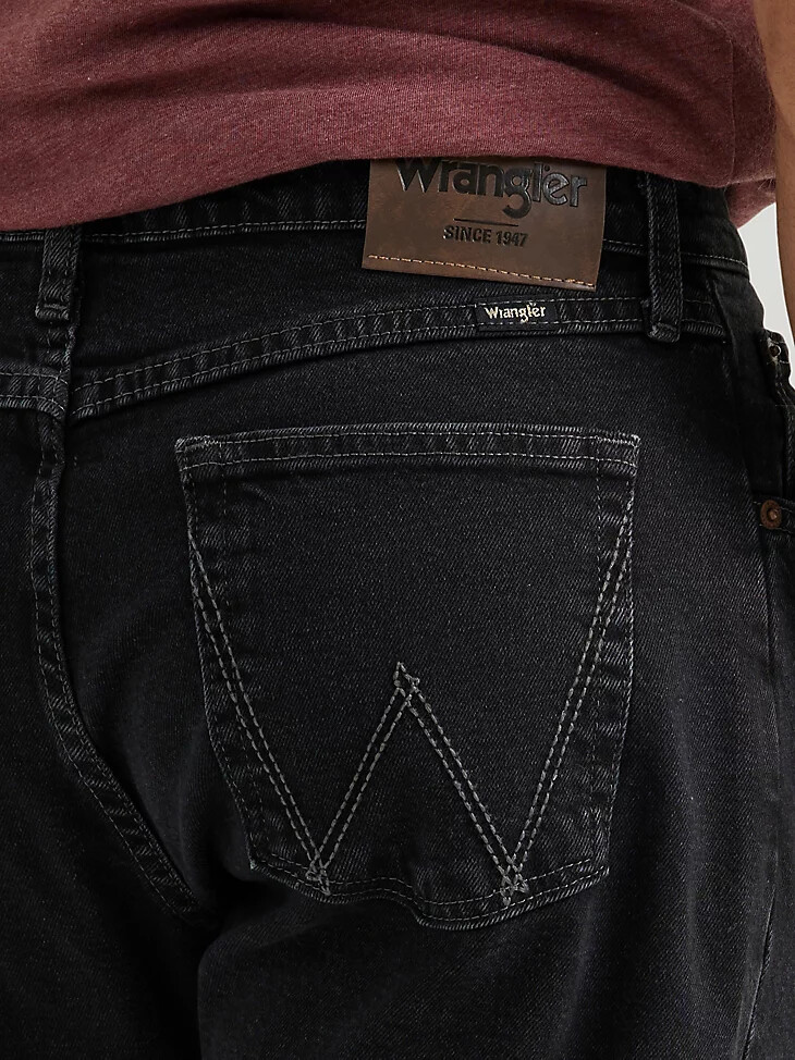 jean homme coupe athlétique flex noir délavé