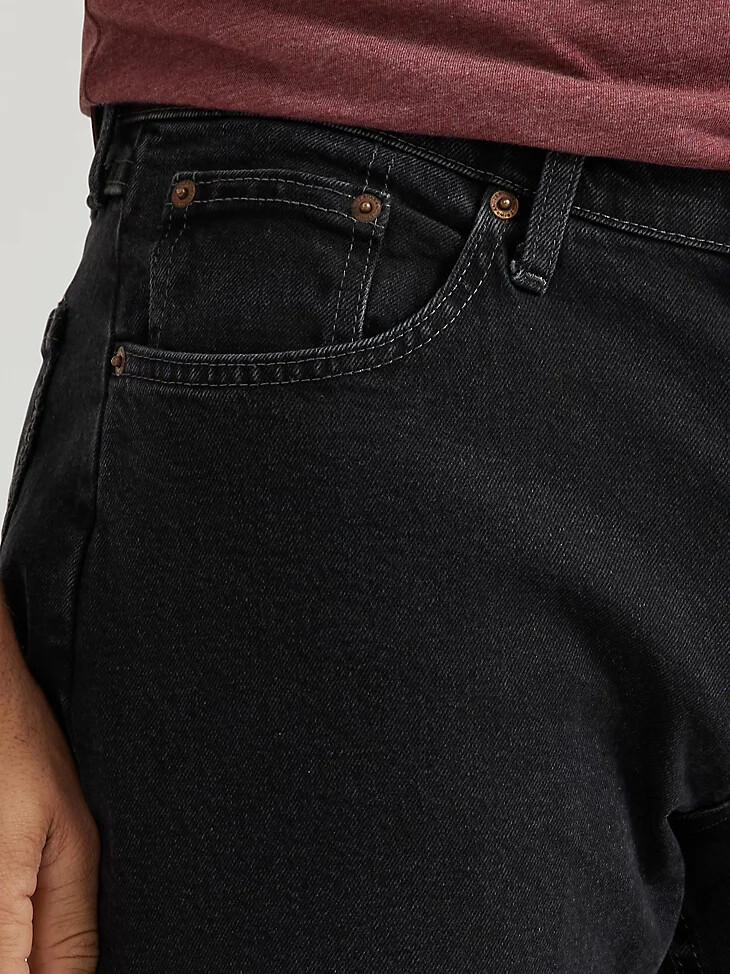 jean homme coupe athlétique flex noir délavé