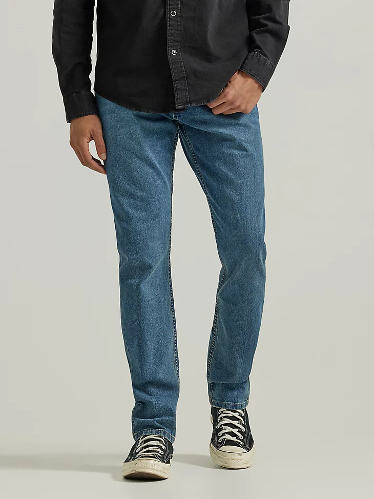jean bootcut décontracté pour homme délavage moyen