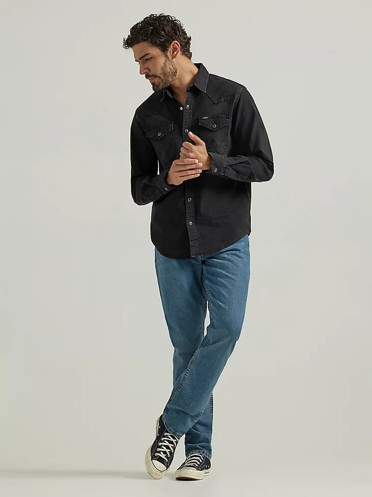 jean bootcut décontracté pour homme délavage moyen